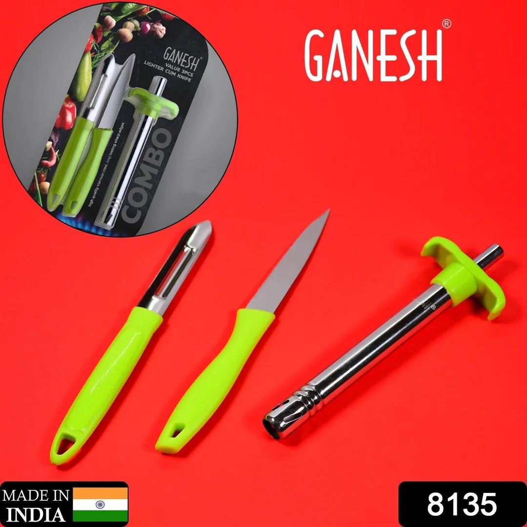 Ganesh 3pc Lighter Cum knife and peeler. image 2