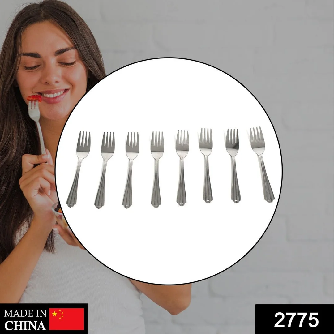 Small Dinner Fork for home and kitchen. (set of 8Pc) image 2