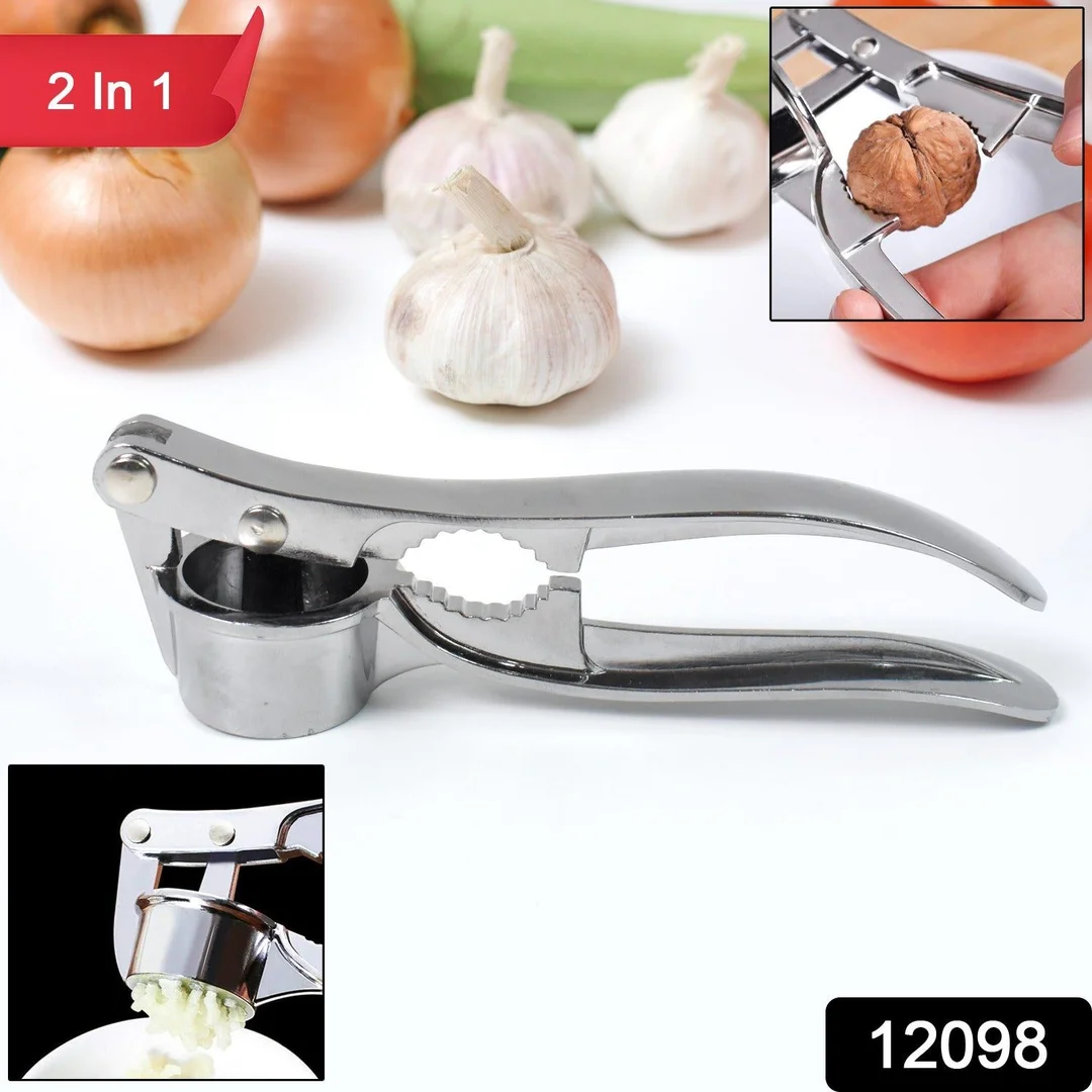 2 in1 Garlic Masher Premium Garlic Press & Walnut Cracker Opener (1 Pc) image 2