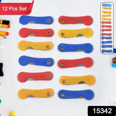 Multicolour Mini Paper Cutter Knife Pencil Knife (Pack of 12) thumbnail 1