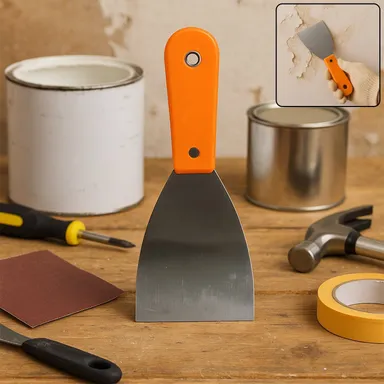 Putty Knife Set with Soft Rubber Handle (1 Pc) thumbnail 0