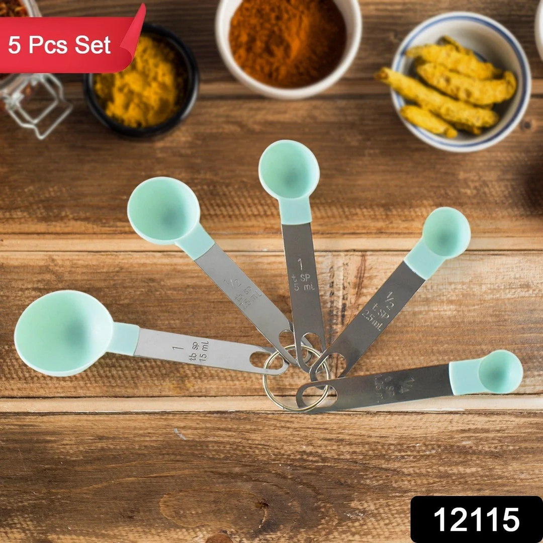 Stainless Steel and Plastics Measuring Spoon (Set of 5 Pc) image 2