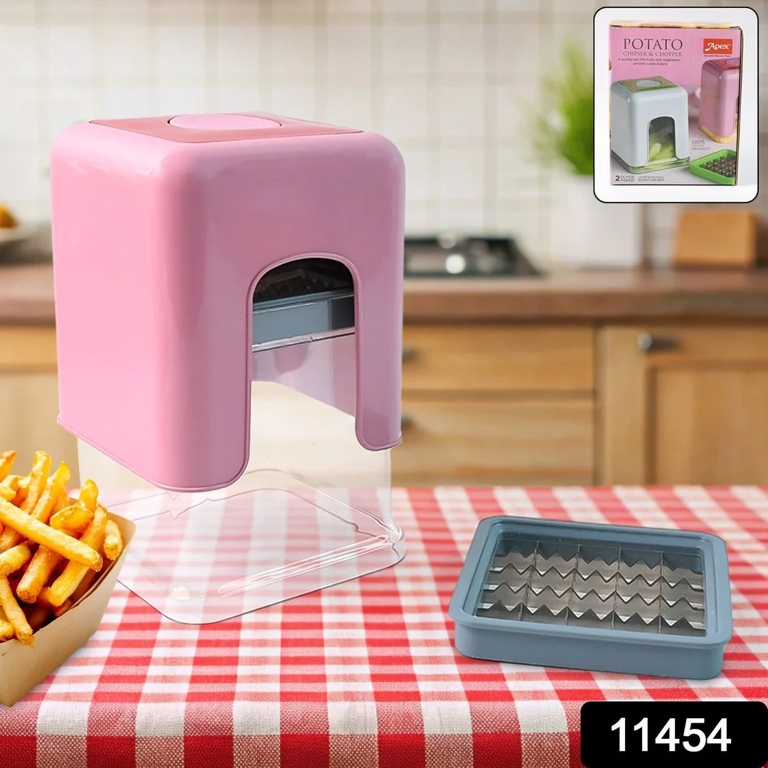 Apex Heavy Duty Potato Chipser & Vegetable Chopper with Dual Blade Set image 2