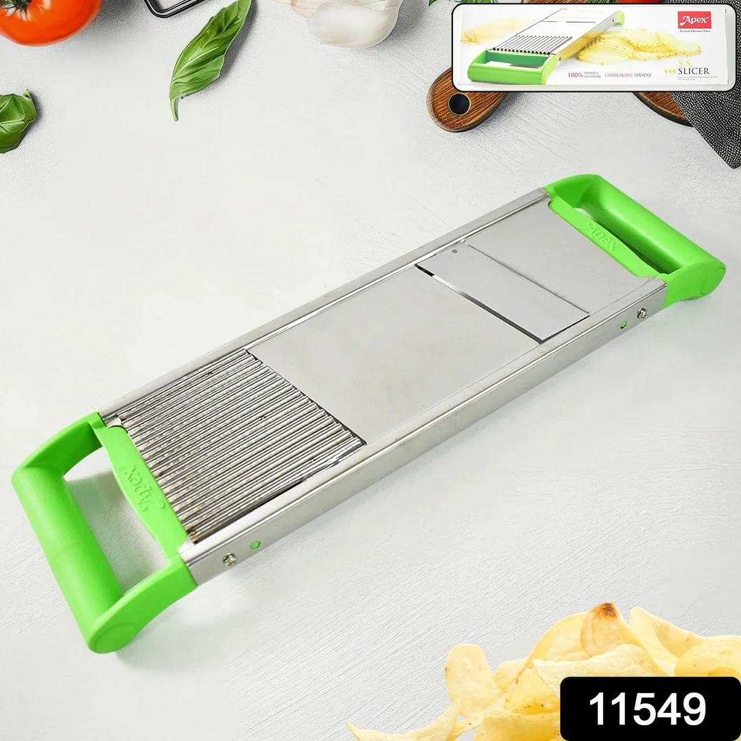 Apex Stainless Steel Vegetable Slicer (2-in-1) image 2