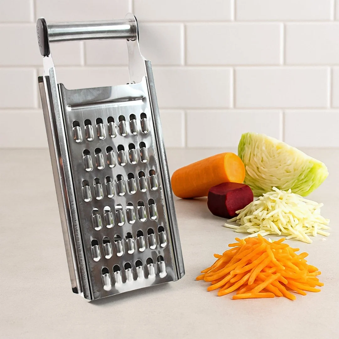 Apex Premium 2‑in‑1 Stainless Steel Vegetable and Fruit Slicer with Plain | Ripple Blades Ergonomic Non‑Slip Handle, Multipurpose Kitchen Cutter and Grater for Quick, Safe, and Decorative Slicing image 1