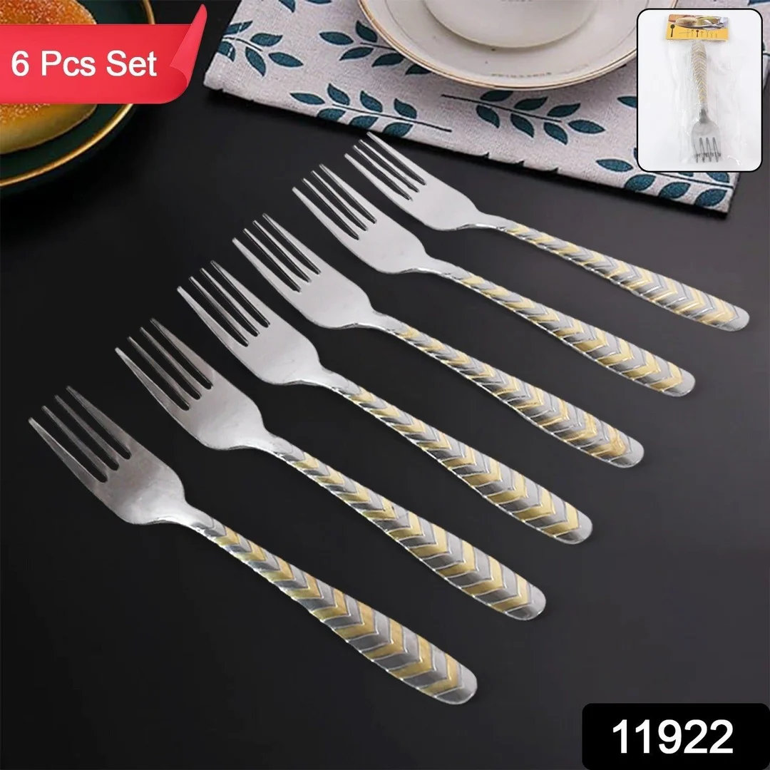Elegant Stainless Steel Fork (6 Pcs Set) image 2