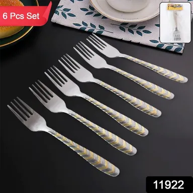 Elegant Stainless Steel Fork (6 Pcs Set) thumbnail 1