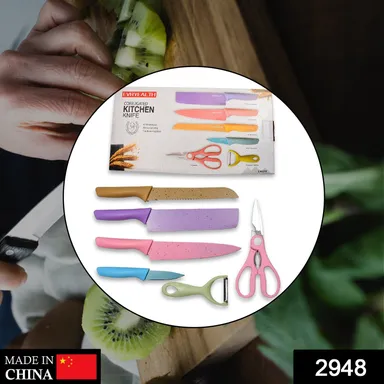 Corrugated 6Pc Kitchen Knife Set Professional Box with Storage Case, Forged Stainless Steel Ultra Sharp Chef Knives Set for Home Kitchen, Restaurant & Multipurpose Cooking thumbnail 1