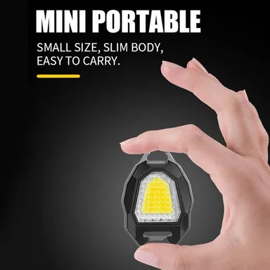 Portable Triangular Rechargeable LED Camping Flashlight with Built-in Cigarette Lighter | 6 Lighting Modes, 3 Colour Light, Waterproof, Magnetic Emergency Torch for Travel, Hiking, Trekking, Power Cuts & Outdoor Use thumbnail 0