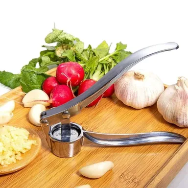Stainless Steel Garlic Press Crusher thumbnail 0