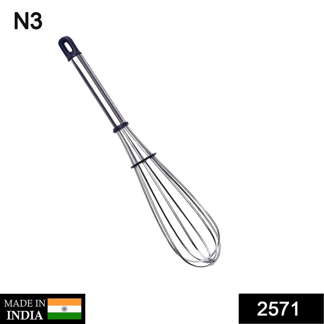 Stainless Steel Wire Whisk,Balloon Whisk,Egg Frother, Milk & Egg Beater (10 inch) image 2
