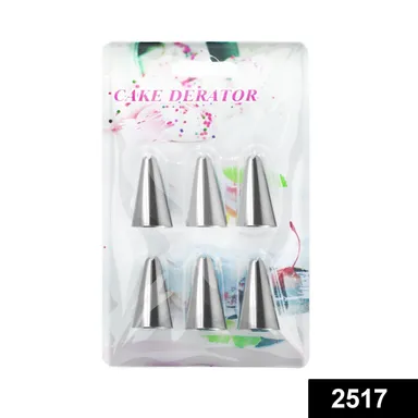 Cake Decorating Stainless Steel Nozzle (6pcs) thumbnail 1