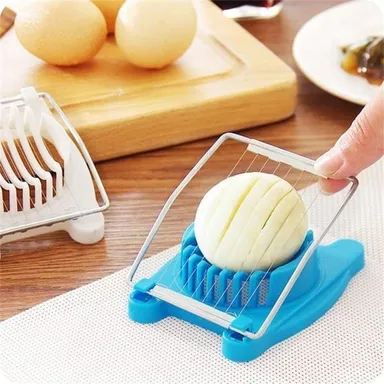 Plastic Multi Purpose Egg Cutter / Slicer with Stainless Steel Wires thumbnail 0