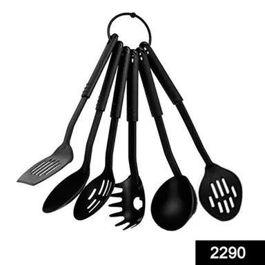 Heat-Resistant Non|Stick Spoon Tools Set Set of 6 | Complete Kitchen Cooking  Serving Kit thumbnail 1