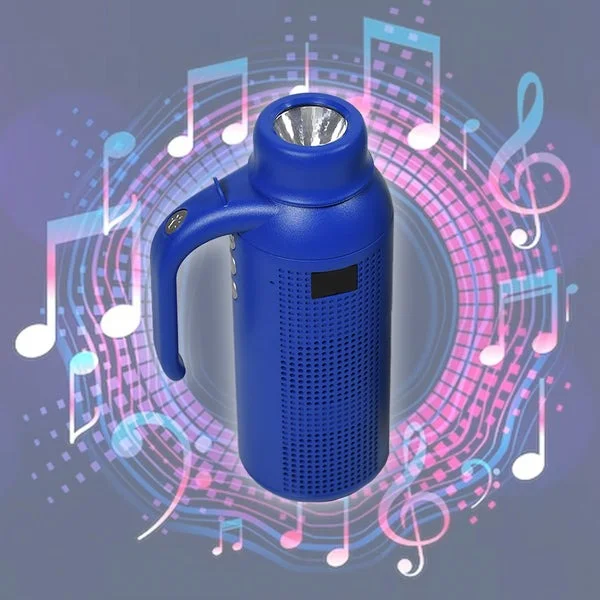 Smart Wireless Bluetooth Speaker with Torch and LED Light, Rechargeable Portable Outdoor Travel Speaker with Built-in Flashlight, Compact Mini Sound System for Camping Emergency Use India image 2