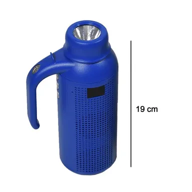 Smart Wireless Bluetooth Speaker with Torch and LED Light, Rechargeable Portable Outdoor Travel Speaker with Built-in Flashlight, Compact Mini Sound System for Camping Emergency Use India thumbnail 3