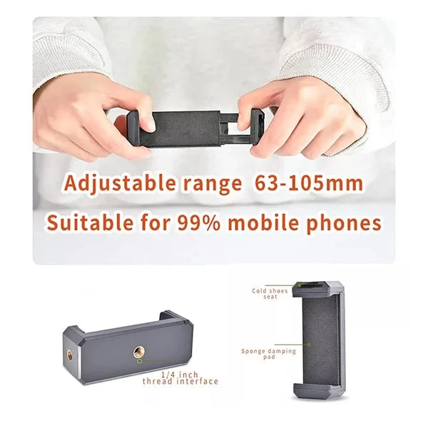 Professional Vlogging Kit for Video Making with Mini Tripod, Microphone, LED Ring Light and Mobile Phone Holder Clip, Portable YouTube Instagram Reels Content Creator Starter Kit India image 5