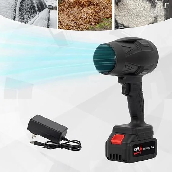 BIXMK Cordless Turbo Jet Blower – Super Power Air Duster with Stepless Speed Control, 6600Pa High-Pressure Car Dryer | Air Blower for Cars, Bikes, Home Cleaning, Garden | Outdoor Use Black image 6