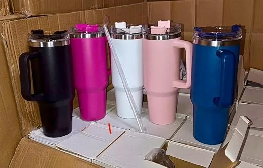 Stainless Steel Insulated Travel Mug 500ml Navy Blue Double Wall Vacuum Flask Tumbler 24 Hours Cold 12 Hours Hot Leakproof BPA Free Reusable Coffee Tea Thermos for Office Travel Car India image 1
