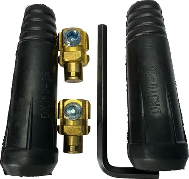 METAPOD 35-50mm Male Female Welding Cable Connector with Alignment Key Heavy Duty Brass Socket Plug Set for Inverter Welding Machine Industrial Arc Welding Use thumbnail 1
