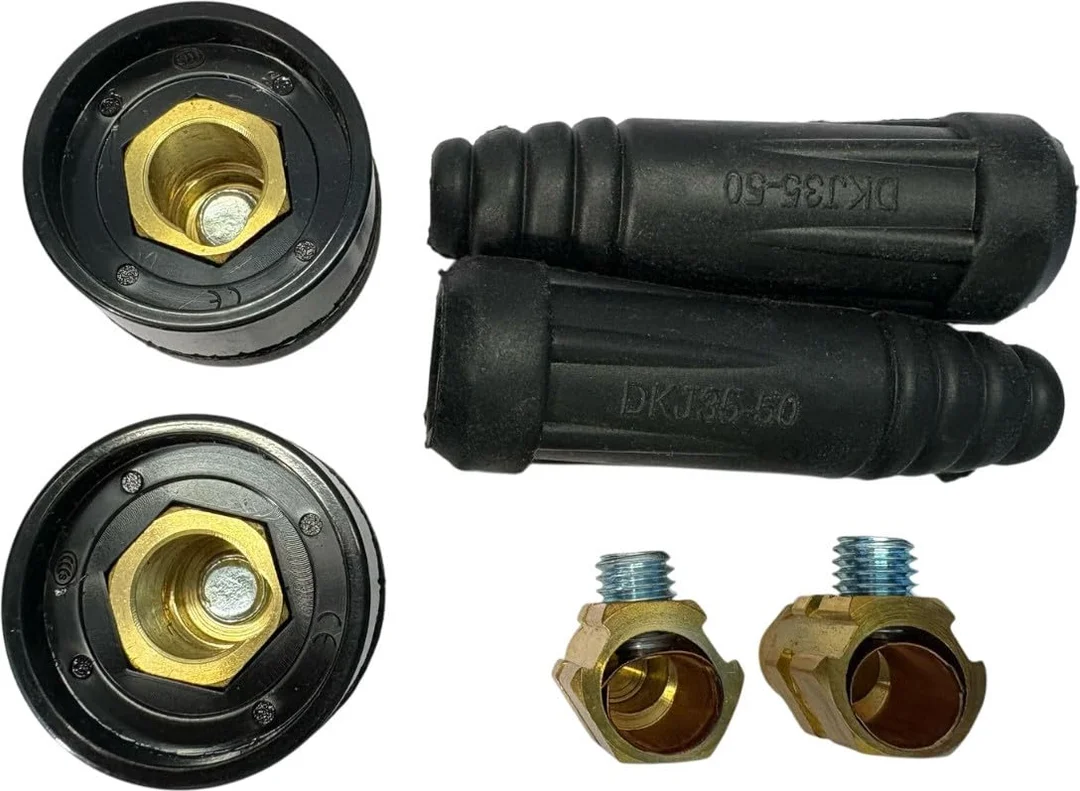 METAPOD 35-50mm Male Female Welding Cable Connector with Alignment Key Heavy Duty Brass Socket Plug Set for Inverter Welding Machine Industrial Arc Welding Use image 3