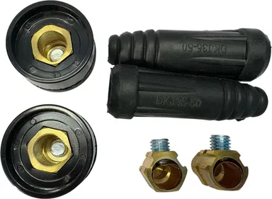 METAPOD 35-50mm Male Female Welding Cable Connector with Alignment Key Heavy Duty Brass Socket Plug Set for Inverter Welding Machine Industrial Arc Welding Use thumbnail 2