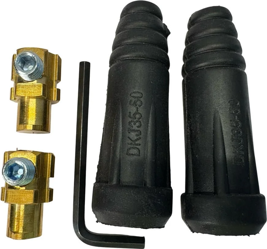 METAPOD 35-50mm Male Female Welding Cable Connector with Alignment Key Heavy Duty Brass Socket Plug Set for Inverter Welding Machine Industrial Arc Welding Use image 4
