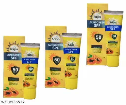 Kaipo Sunscreen SPF 50 PA UVA UVB Protection with Papaya 50gm Daily Face Body Sunblock Broad Spectrum UV Shield India image 1