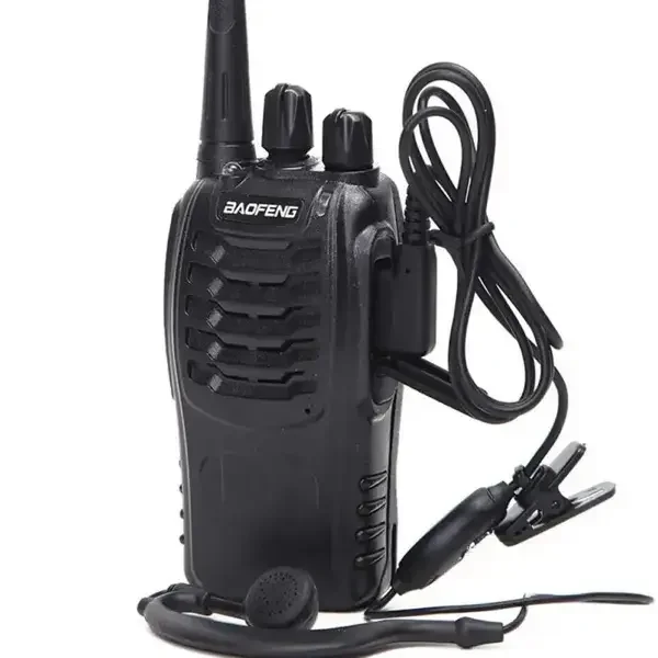 Baofeng BF-888S Two Way Radio Walkie Talkie with Earphone, 16 Channels, Long Battery Life, VOX Function, Compact & Portable – Black image 2