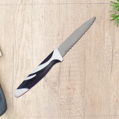 Ritu Stainless Steel Serrated Blade Zebra Kitchen Knife (1 Pc) thumbnail 0