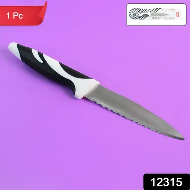 Ritu Stainless Steel Serrated Blade Zebra Kitchen Knife (1 Pc) thumbnail 1