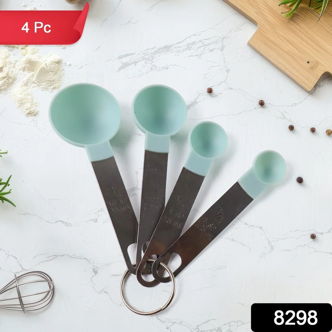 Premium 4-Piece Stainless Steel Measuring Spoon Set with Ergonomic Handles, Engraved Markings, Rust-Resistant, Perfect for Dry and Liquid Ingredients, Baking and Cooking Essentials image 2