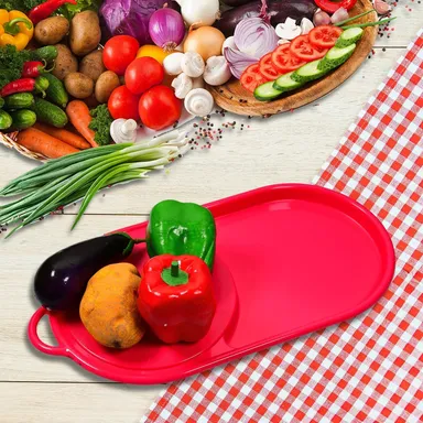 Plastic Kitchen Chopping Board with Tray – Convenient for Food Prep and Storage thumbnail 0