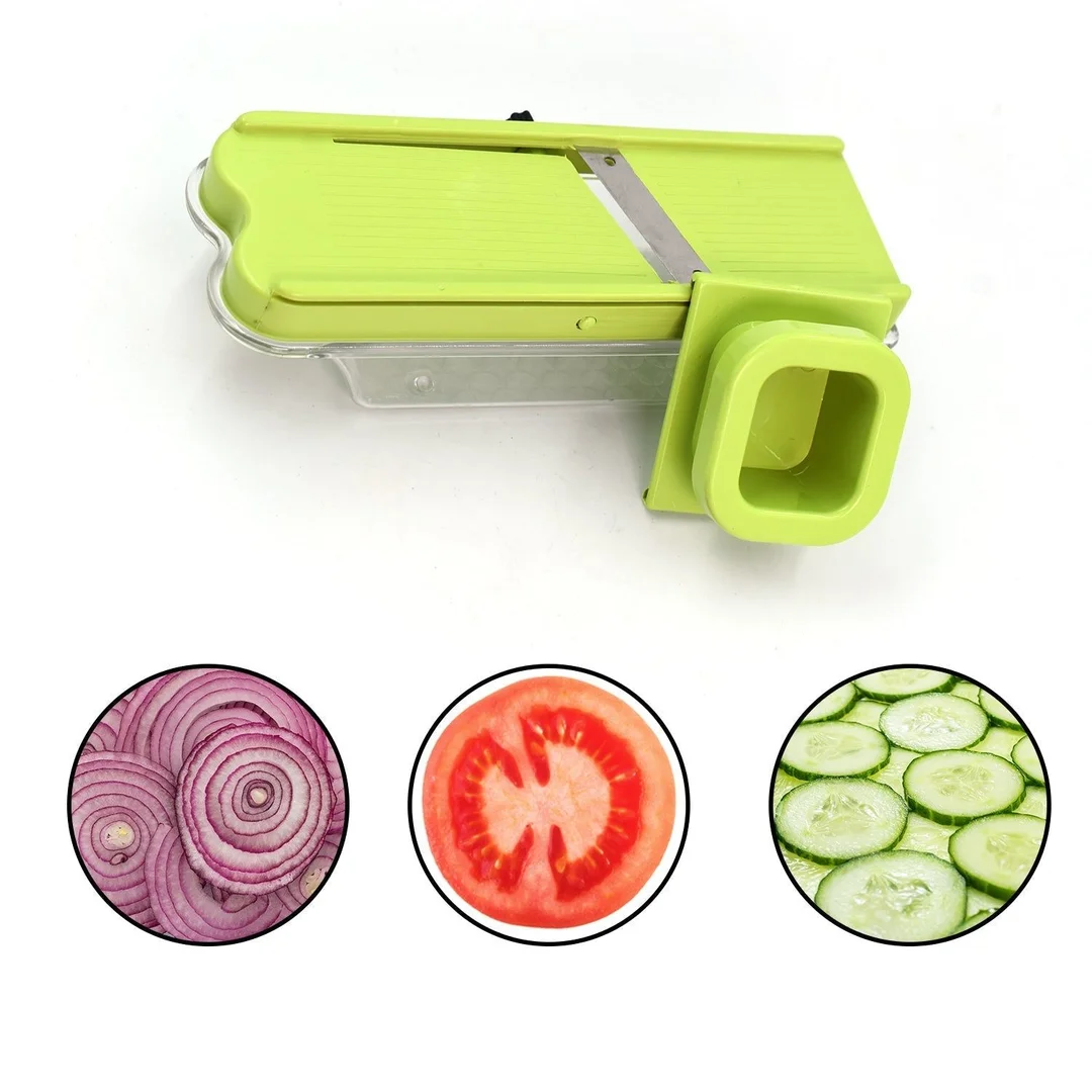 Stainless Steel Vegetable and Dry Fruit Slicer Cutter for Kitchen Use | Manual Multi-Purpose Chopper for Almond Cashew Potato Onion image 1