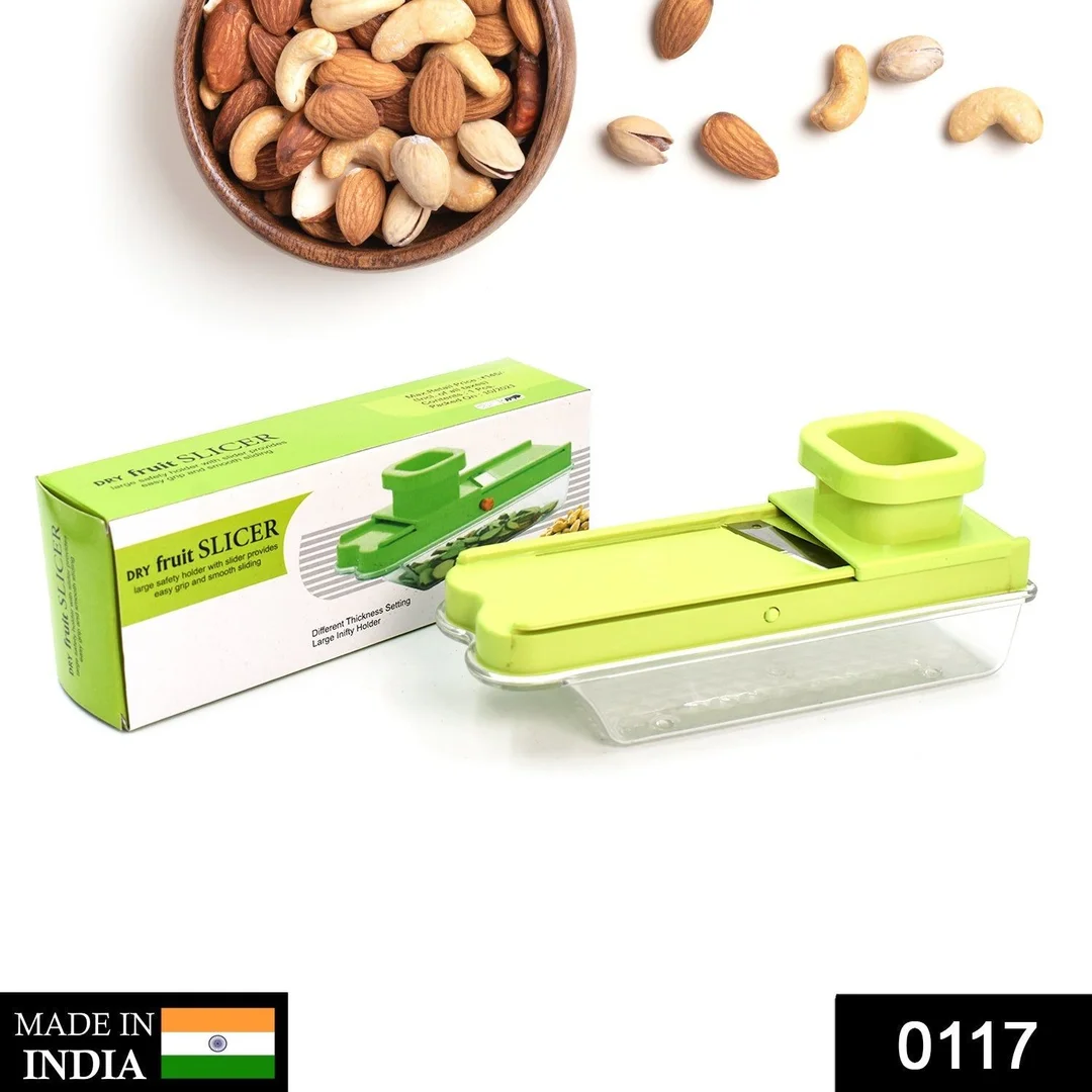 Stainless Steel Vegetable and Dry Fruit Slicer Cutter for Kitchen Use | Manual Multi-Purpose Chopper for Almond Cashew Potato Onion image 2