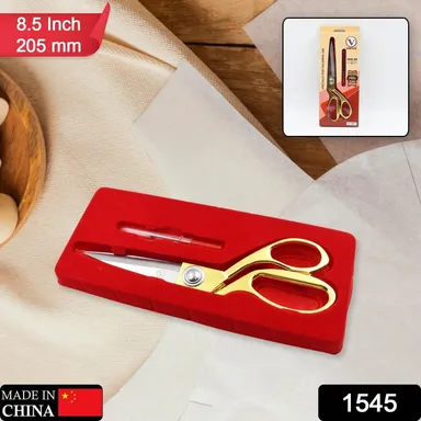 Stainless Steel Tailoring Scissor Sharp Cloth Cutting for Professionals  (Golden) thumbnail 1
