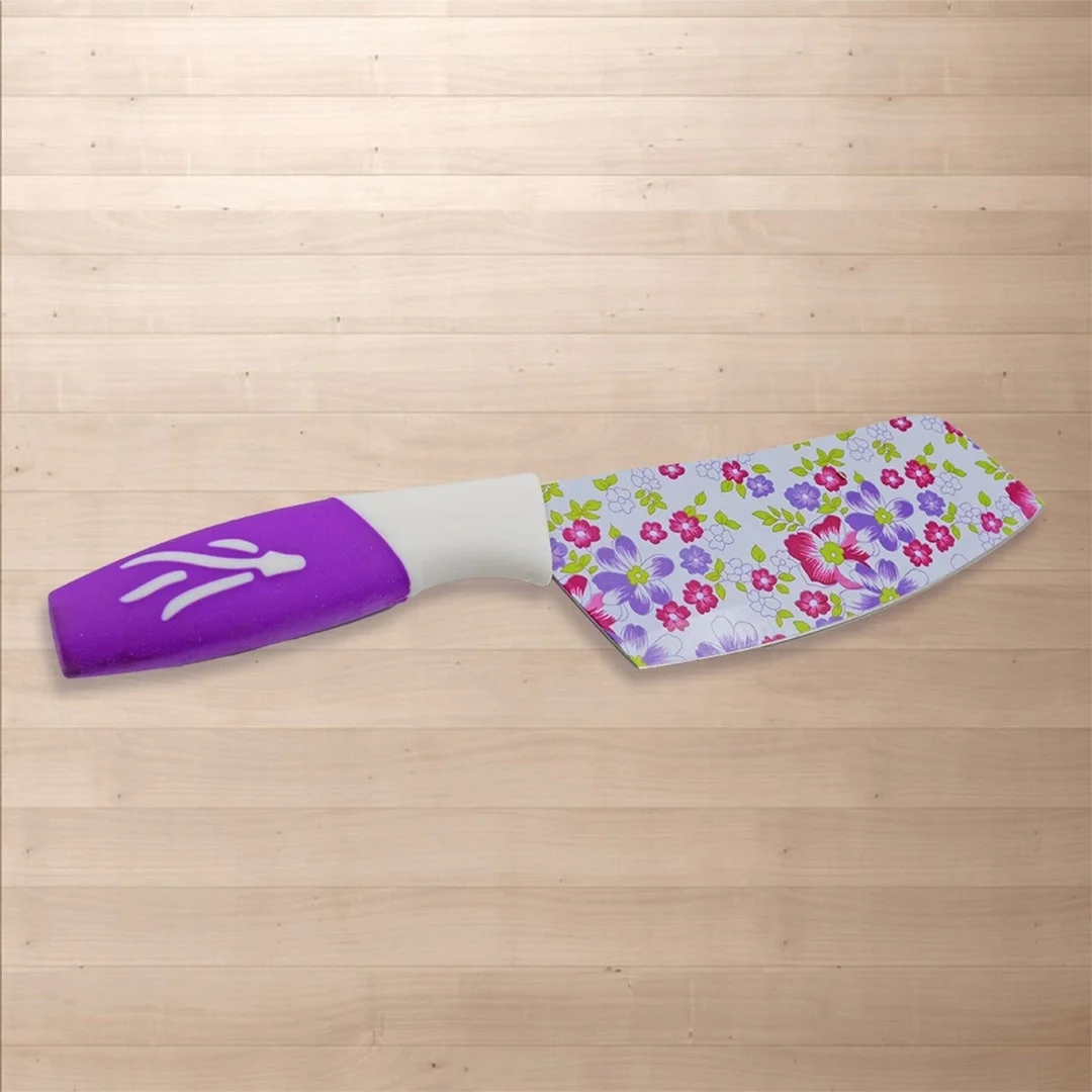 Colorful Designer Stainless Steel Chef Kitchen Knife, Unique Liquid Marble Sharp Kitchen Knives With Card Packing| Scratch Resistant And Anti Rust Knives For Kitchen 9 Inch 1 Pc image 1