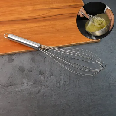 Large Stainless Steel Balloon Whisk  Heavy-Duty Kitchen Tool (30cm / 1 Pc) thumbnail 0