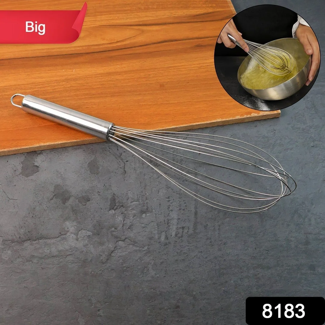 Large Stainless Steel Balloon Whisk  Heavy-Duty Kitchen Tool (30cm / 1 Pc) image 2