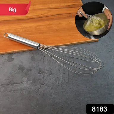Large Stainless Steel Balloon Whisk  Heavy-Duty Kitchen Tool (30cm / 1 Pc) thumbnail 1