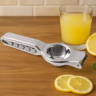 Supermom 2-in-1 Heavy Duty Stainless Steel Lemon Squeezer with Built-in Bottle Opener thumbnail 0