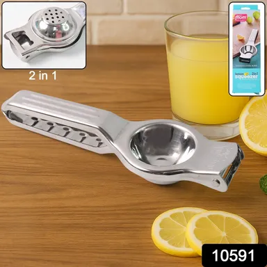 Supermom 2-in-1 Heavy Duty Stainless Steel Lemon Squeezer with Built-in Bottle Opener thumbnail 1