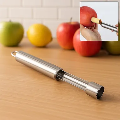 Fruit Core Stainless Steel Set, Core Remover for Apple and Pear, Kitchen Prep Tool Fruit Core Remover Tool with Soft Handle, Apple Corer Stainless Steel, Kitchen Gadget Dishwasher Safe thumbnail 0