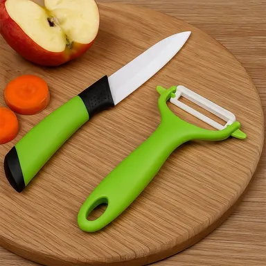 Ceramic Revolution Series Utility Knife and Peeler Gift Set - 2pc thumbnail 0