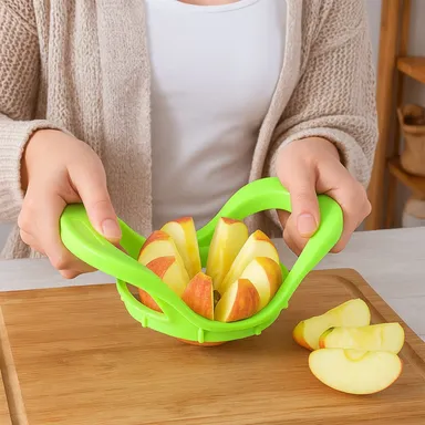 Multi Purpose Fruit Slicer Apple Cutter Regular With 8 Stainless Steel Blades Apple Slicer (1 Pc) thumbnail 0