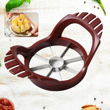 stainless steel apple cut, apple slicer, fruit divider, core remover, separator thumbnail 0