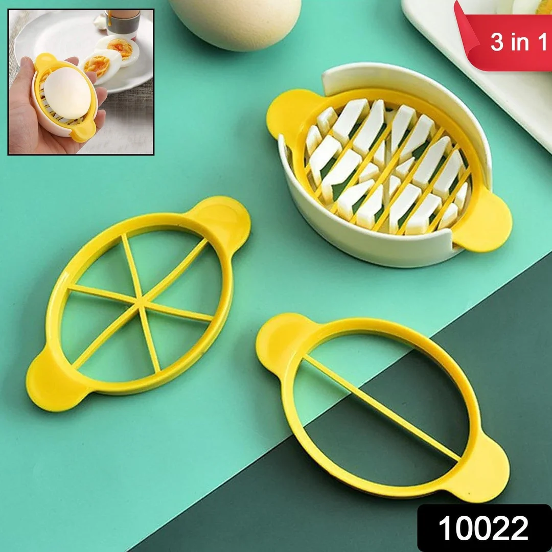 Egg Slicer, 3 in 1 Boiled Egg Slicer, Egg Slicer, Preserved Egg Slicer, Home Restaurant Kitchen Tool (1 Pc) image 2