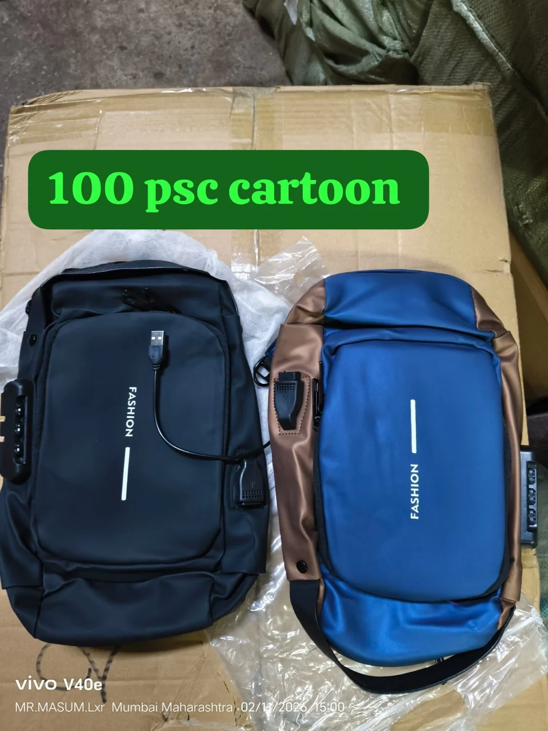 Premium Waterproof Anti Theft Sling Bag with USB Charging Port TSA Password Lock Reflective Strip High Capacity Crossbody Shoulder Backpack for Travel Commuting Cycling Outdoor Sports image 1