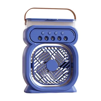 Portable Misting Fan 3 Speed Adjustable Personal Cooling Fan with Water Spray Humidifier for Dorm Office Indoor Use Blue Rechargeable USB Mini Air Cooler India thumbnail 0
