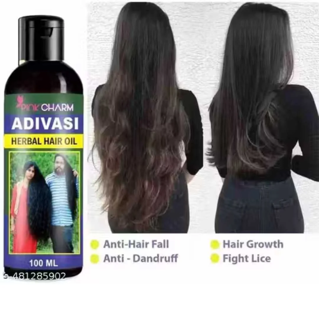 Adivasi Herbal Hair Oil 100ML Pack of 1 for Hair Growth, Hair Fall Control, Dandruff Care, Scalp Repair, Thick Strong Long Hair Ayurvedic Natural Herbal Oil image 5